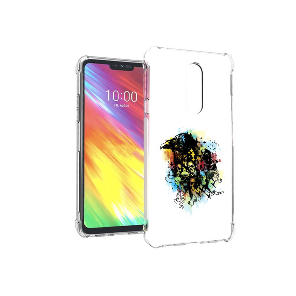 

Чехол MyPads Tocco для LG G7 ворон и черепа (PT124618.72.273), Прозрачный, Tocco