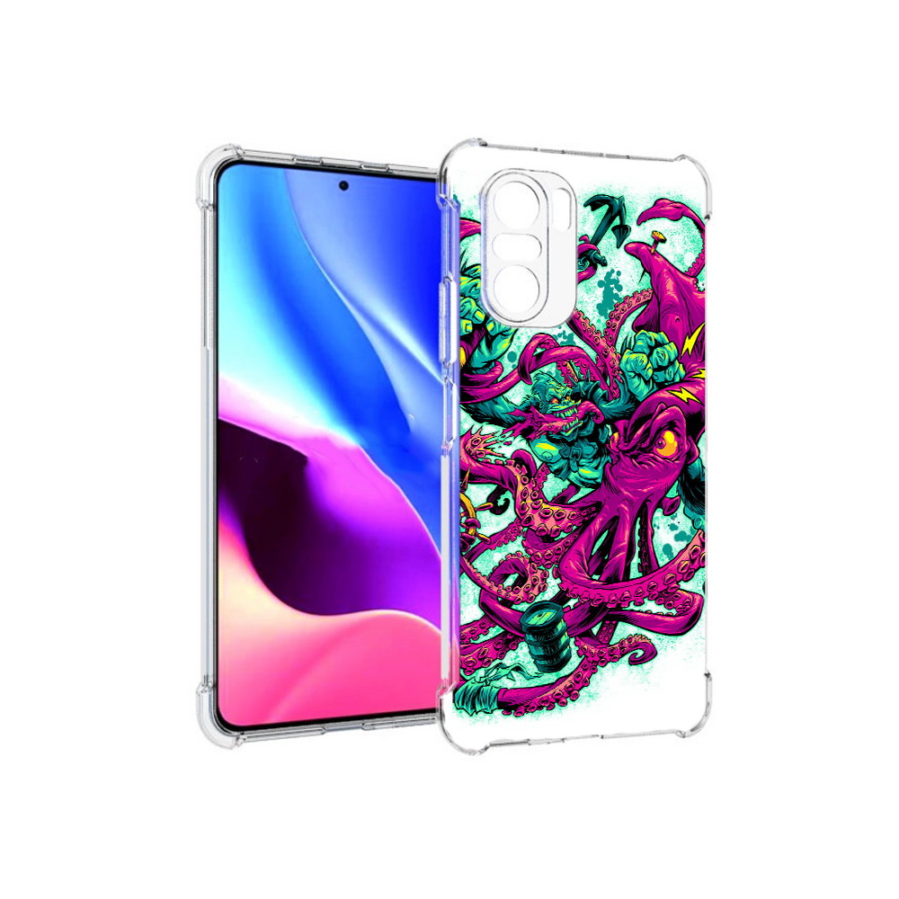 Чехол MyPads Tocco для Xiaomi Redmi K40 фиолетовый кракен (PT158239.260.657)