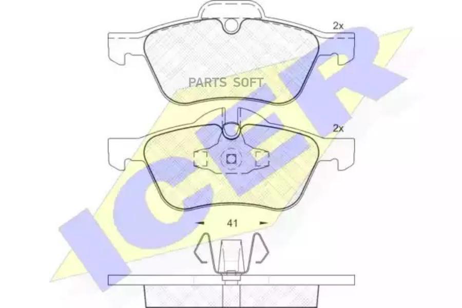 

Колодки Передние Mini Cooper R50/52/53 Icer 181434 Icer арт. 181434