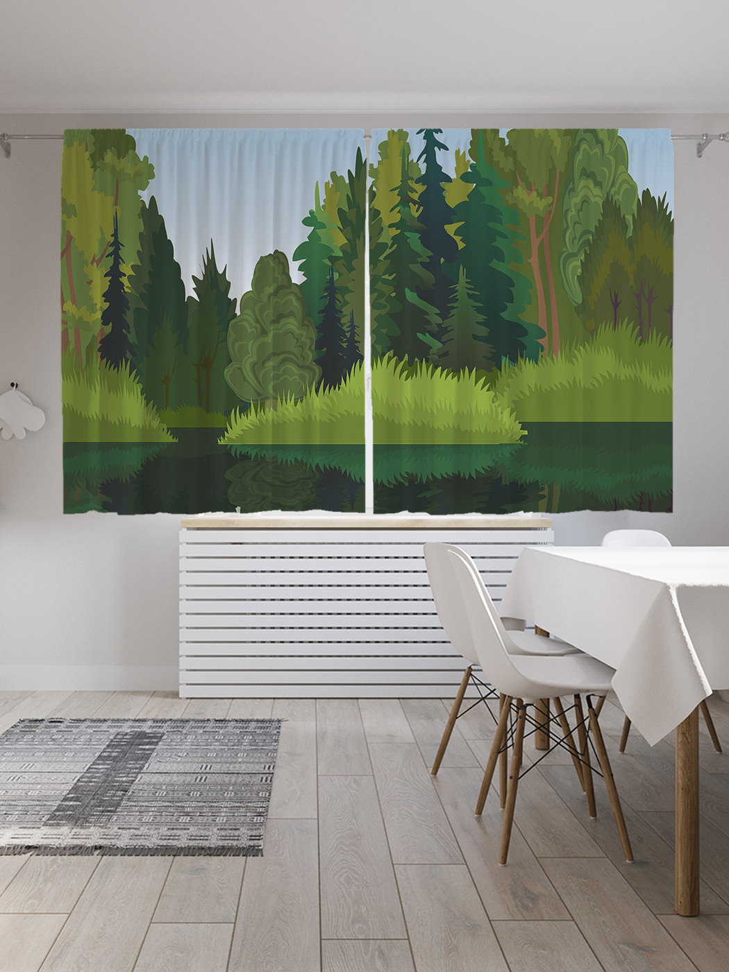 

Шторы JoyArty с фотопечатью "Живописный берег" из сатена, 290х180 см, Живописный берег