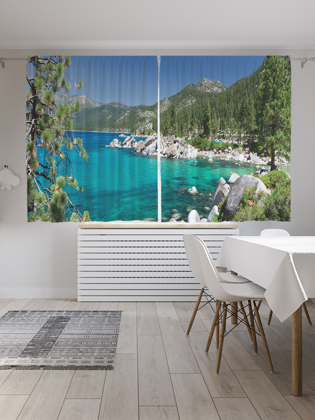 

Шторы JoyArty с фотопечатью "Каменные берега" из сатена, 290х180 см, Каменные берега