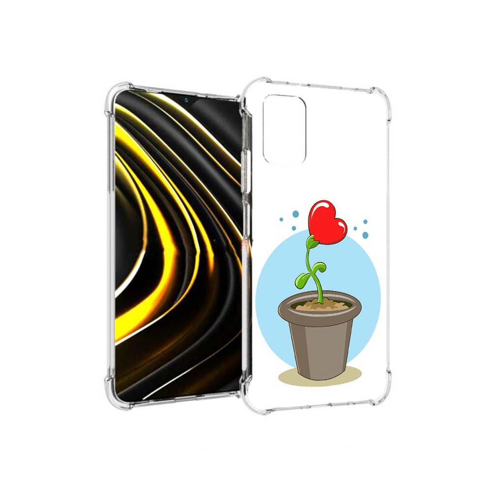 

Чехол MyPads Tocco для Xiaomi Poco M3 Растение любви 14 февраля (PT156204.280.145), Прозрачный, Tocco