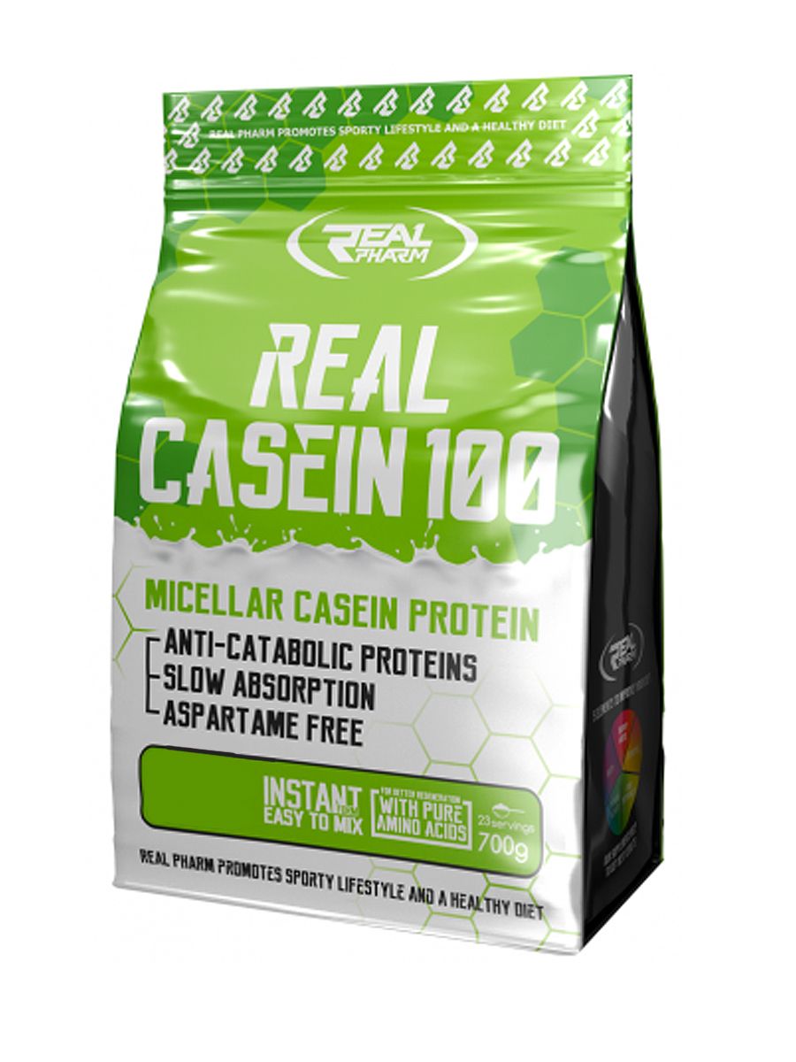 Протеин Real Pharm, Casein 100, 700г (Клубника)