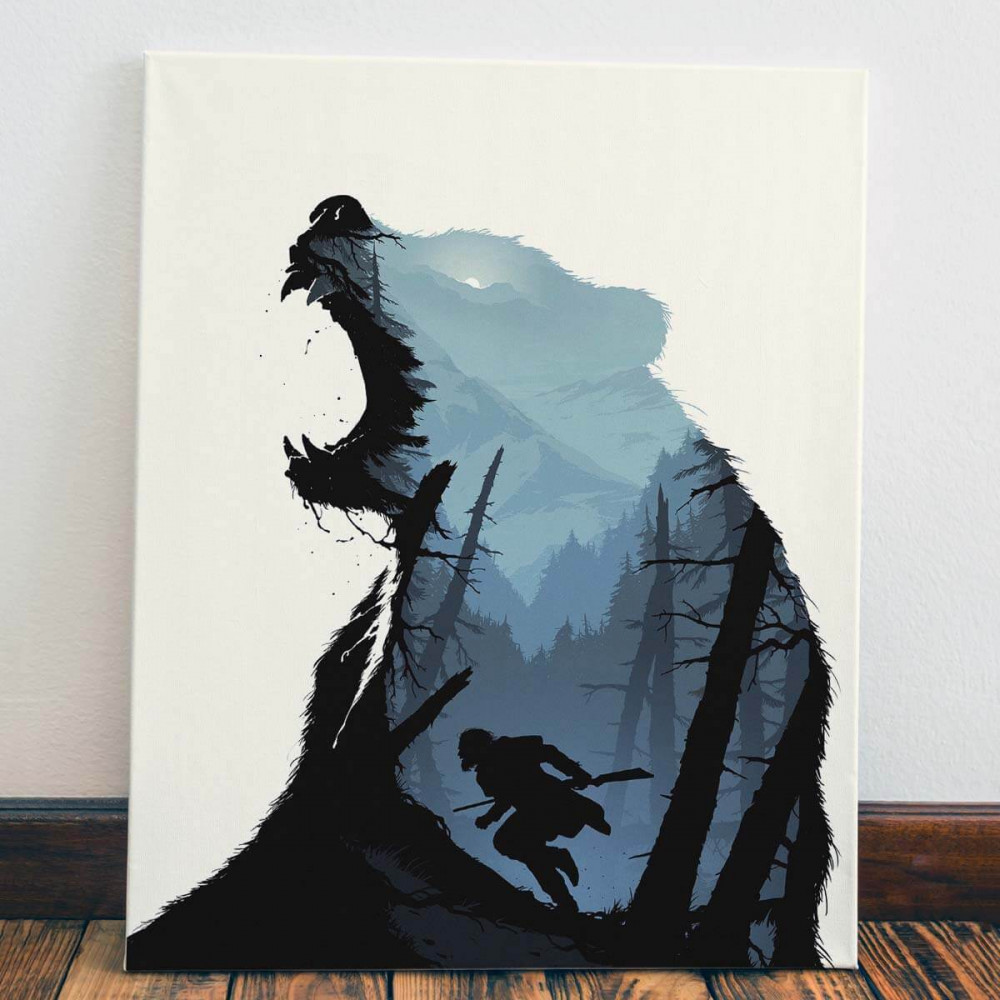 

Картина Red Panda Медведь И Охотник40x60