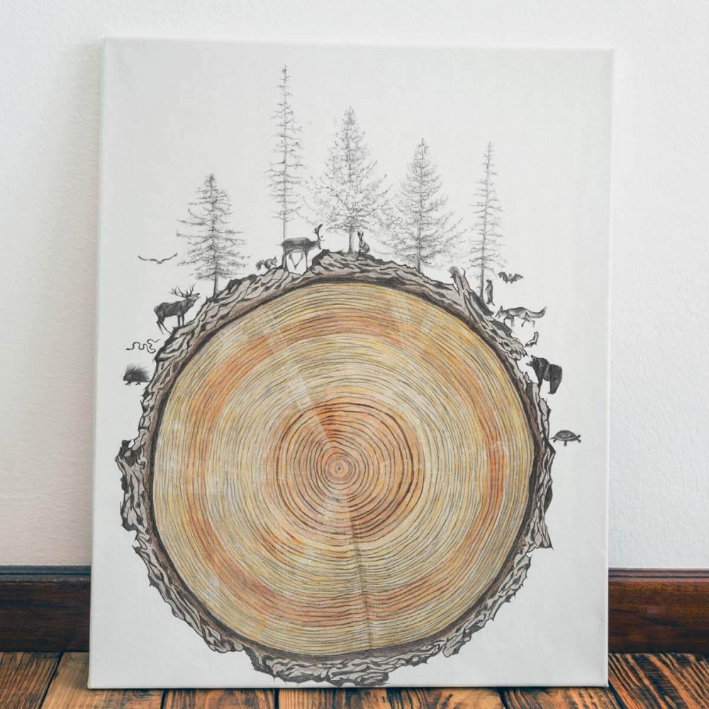 

Картина Red Panda Древесная Абстракция40x60