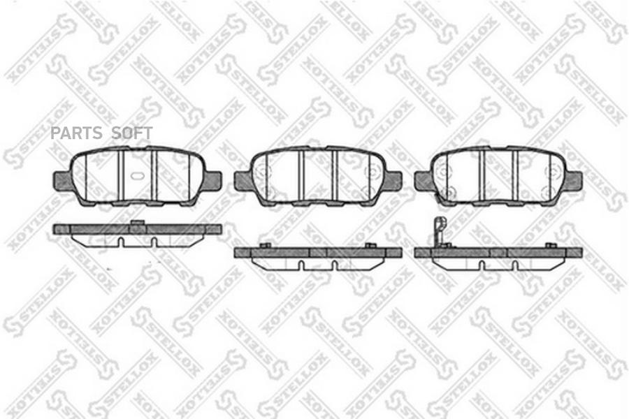 

Колодки дисковые з. nissan x-trail 887001SX STELLOX 887 001-sx 876 01d1244m-01