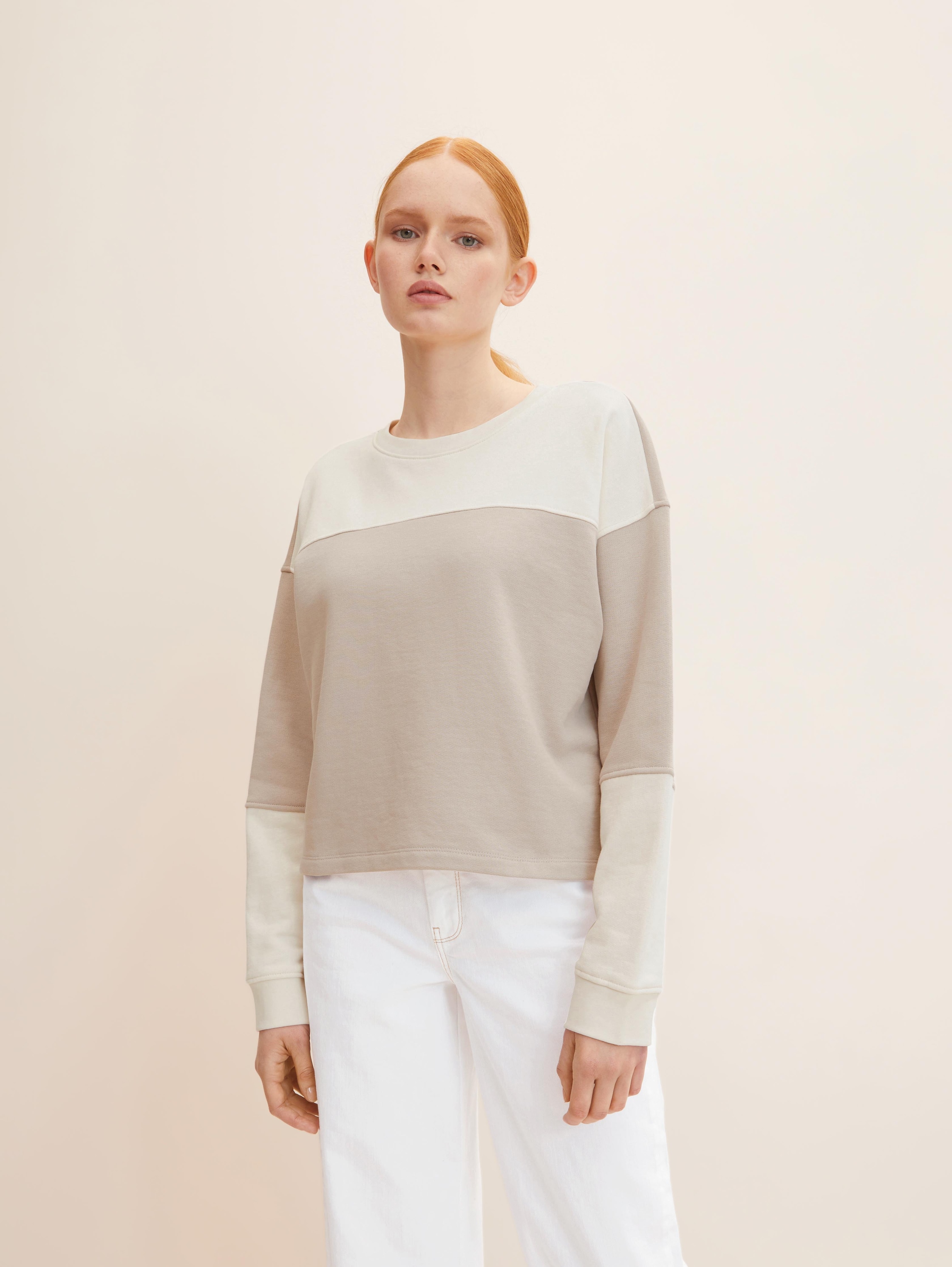 

Свитшот женский TOM TAILOR 1032934 бежевый XS, 1032934