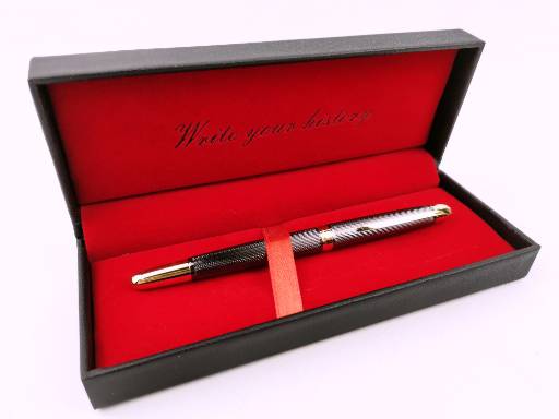 Шариковая ручка подарочная ТМ BIKSON Discover синяя металл. корпус в футляре арт. BN0323