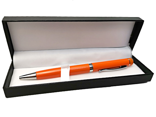 Шариковая ручка подарочная ТМ BIKSON Classic шар. в футляре синие чернила корпус оранжев