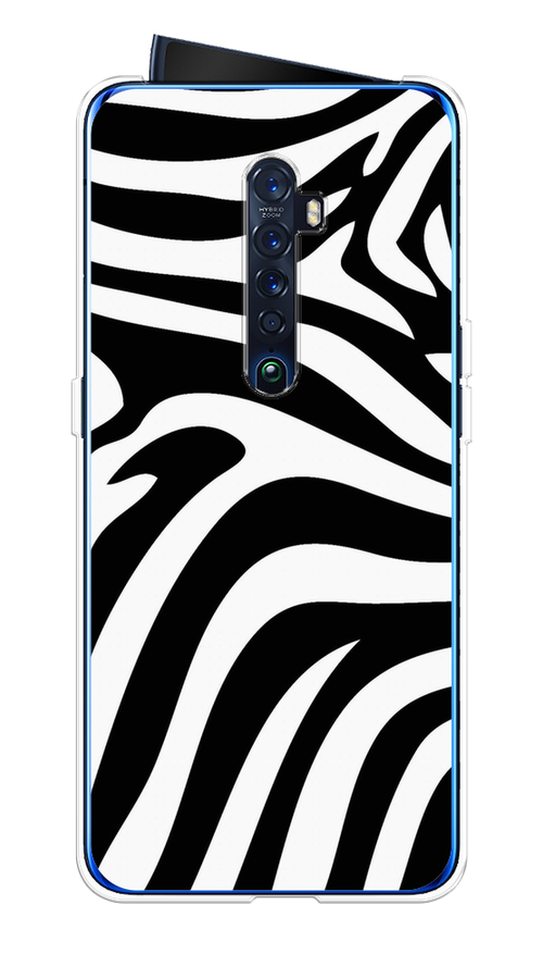 

Чехол на Oppo Reno 2 "Полоски зебры", Черный;белый;бежевый, 253550-1