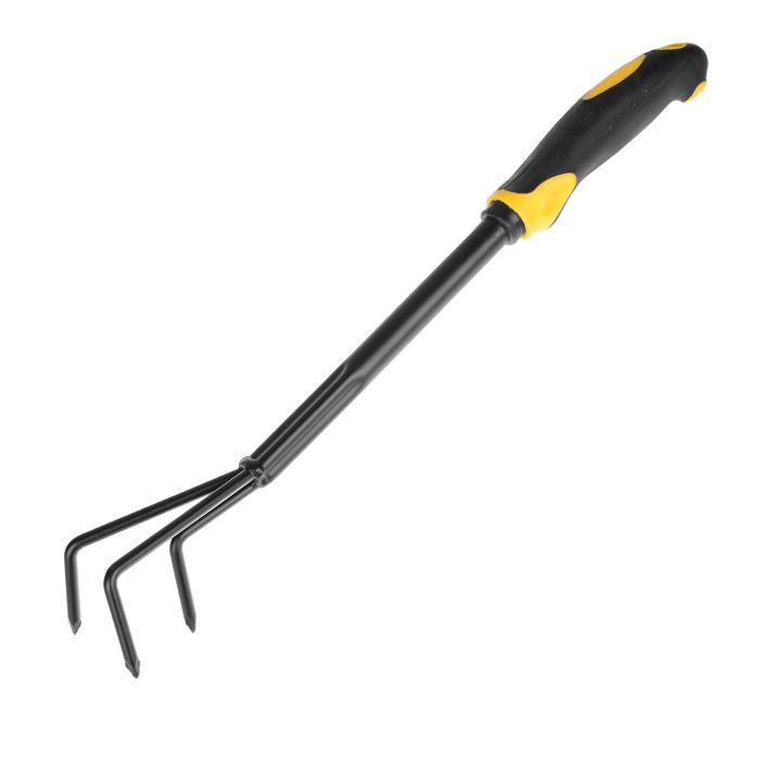 Рыхлитель 3-х зубый с черенком и прорезиненной ручкой `Урожайная сотка` Luxe 9382D