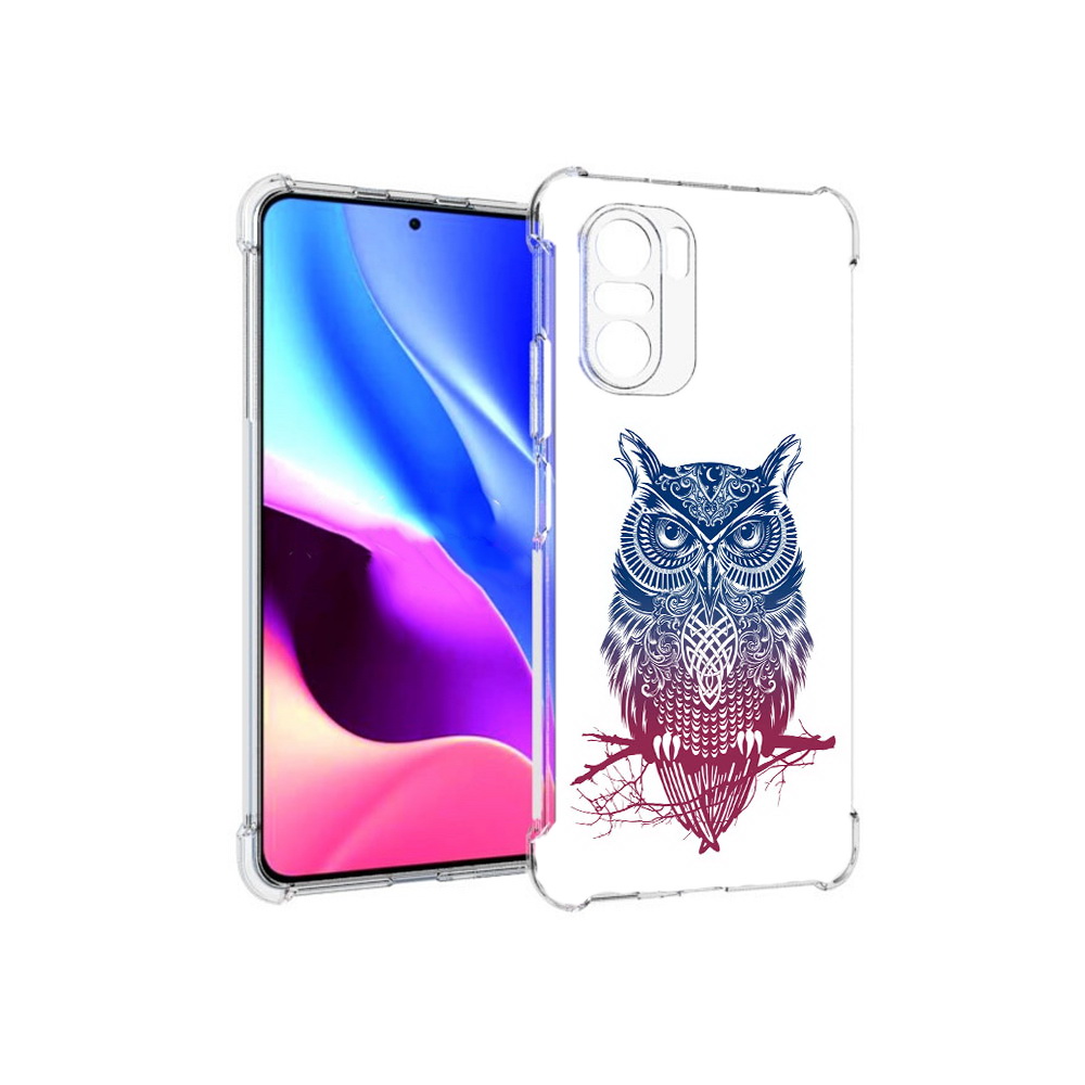 

Чехол MyPads Tocco для Xiaomi Redmi K40 хиппи сова (PT158239.260.664), Прозрачный, Tocco