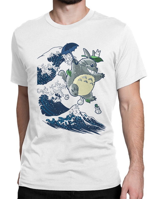 

Футболка мужская Dream Shirts Тоторо На Волне белая M, Тоторо На Волне