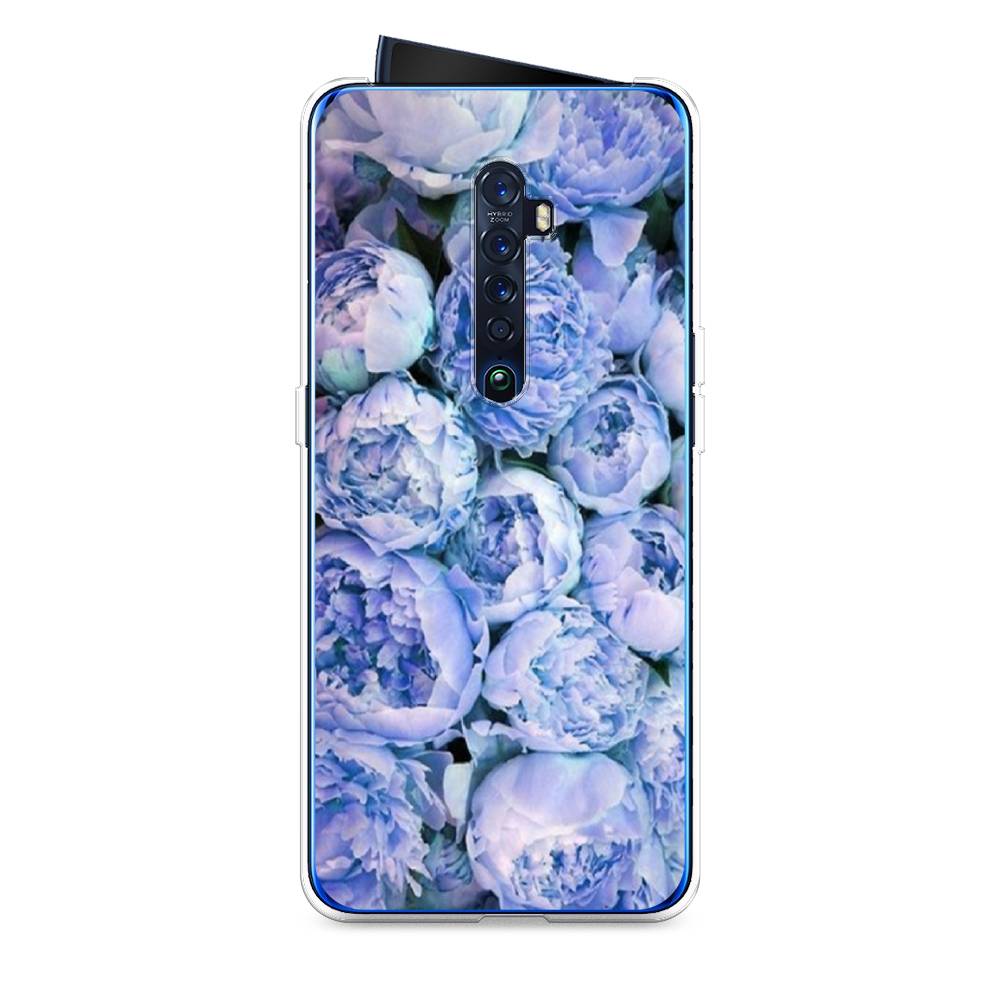 

Чехол Awog на Oppo Reno 2 "Пионы голубые", Разноцветный, 253550-8