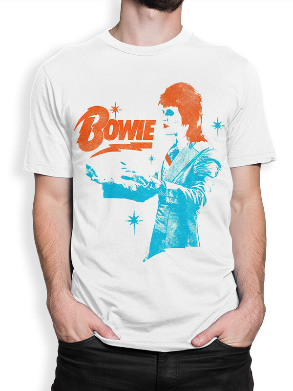 

Футболка мужская Dream Shirts Дэвид Боуи белая S, "Дэвид Боуи"