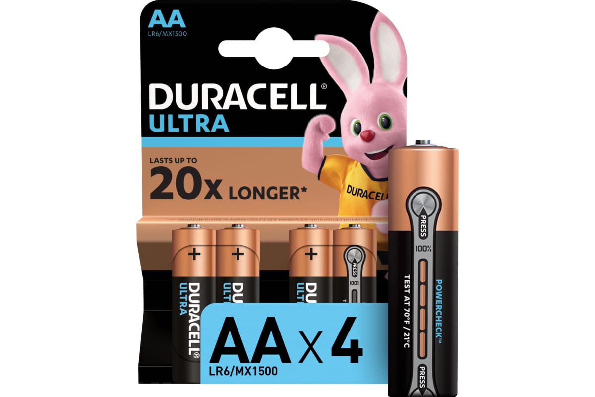

Батарейка Lr06 Duracell Turbo Max/Ultrapower (Aa-Пальчиковые) 4 Шт. DURACELL арт. 81590