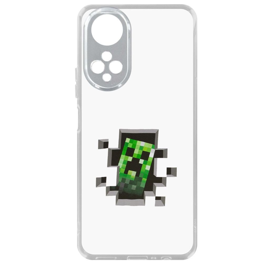 

Чехол Minecraft-Крипер для Honor X7, Прозрачный