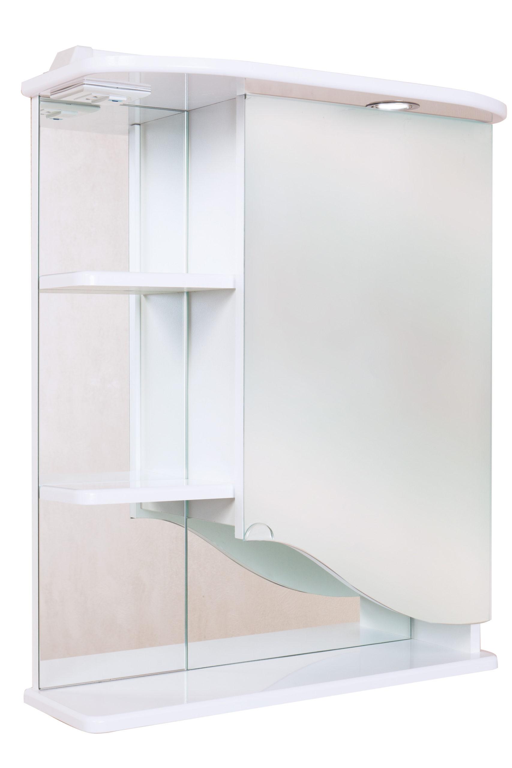 Зеркальный шкаф Onika ВИОЛА 60.01 правый распашной шкаф моника люкс белый глянец зеркальный фасад универсальный