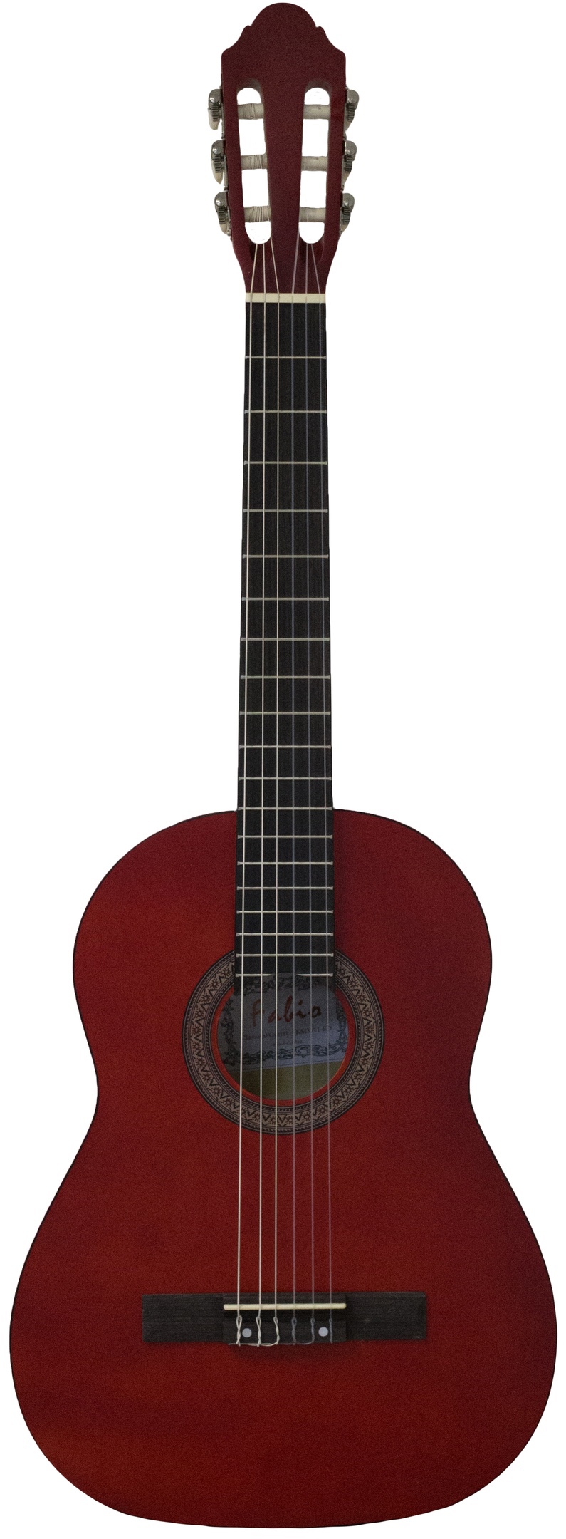 фото Классическая гитара с анкером,матовая,красная.липа 4/4 (39 дюйм) fabio км3911 rd