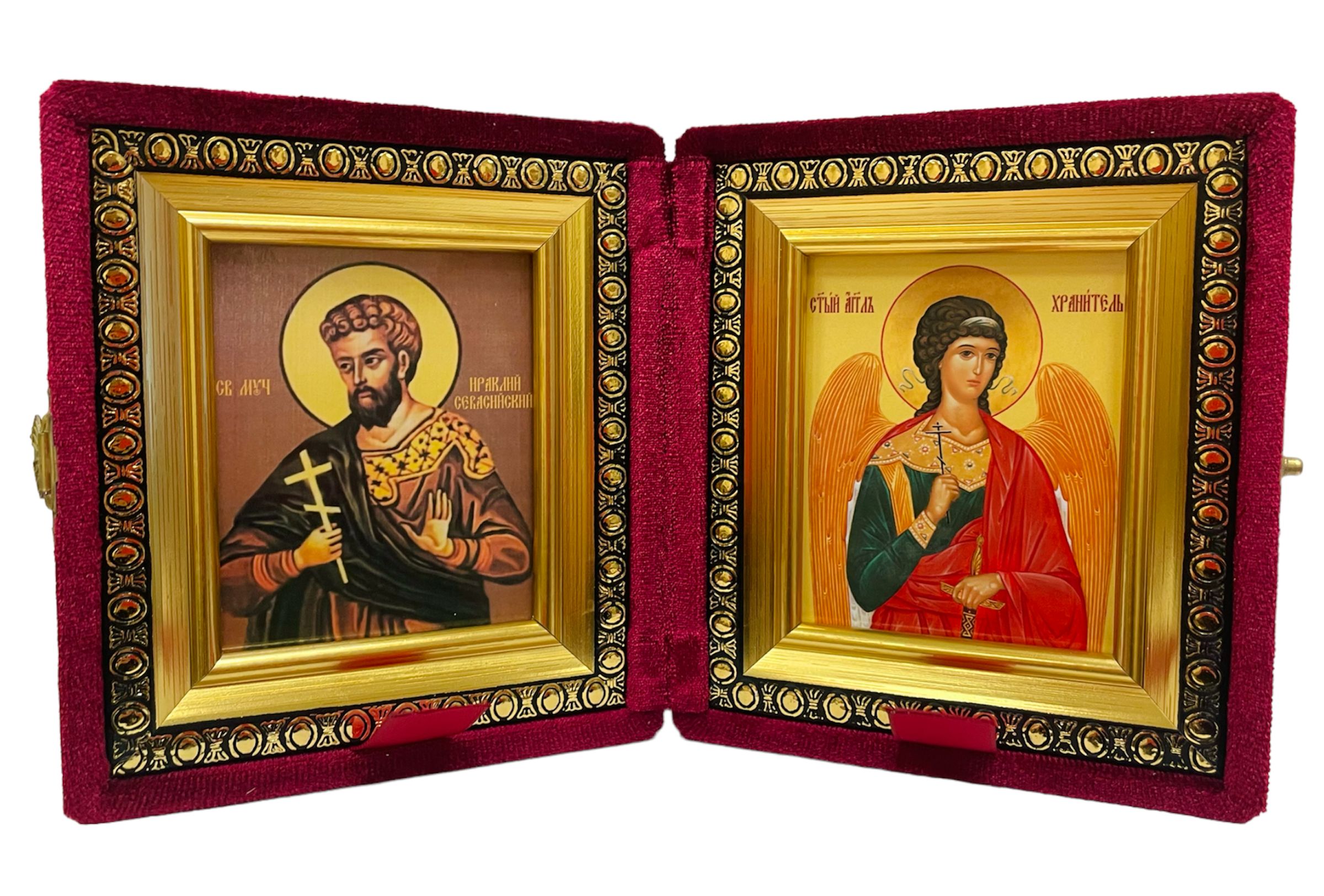 

Икона Складень Ираклий Севастийский, Мученик и Ангел Хранитель