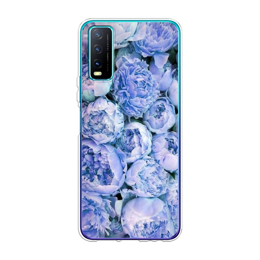 

Чехол Awog на Vivo Y20 "Пионы голубые", Разноцветный, 263650-8