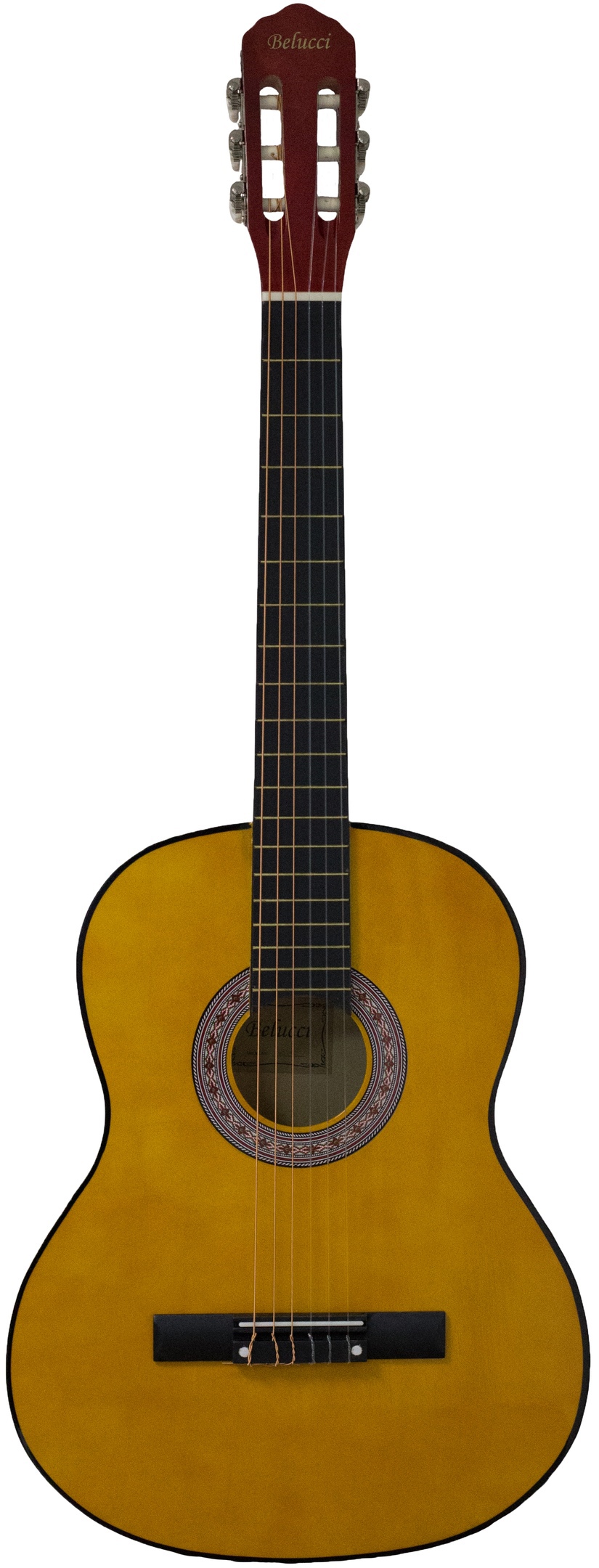 фото Классическая гитара с анкером,глянцевая,оранжевая.липа 4/4 (39 дюйм) belucci bc3905 or