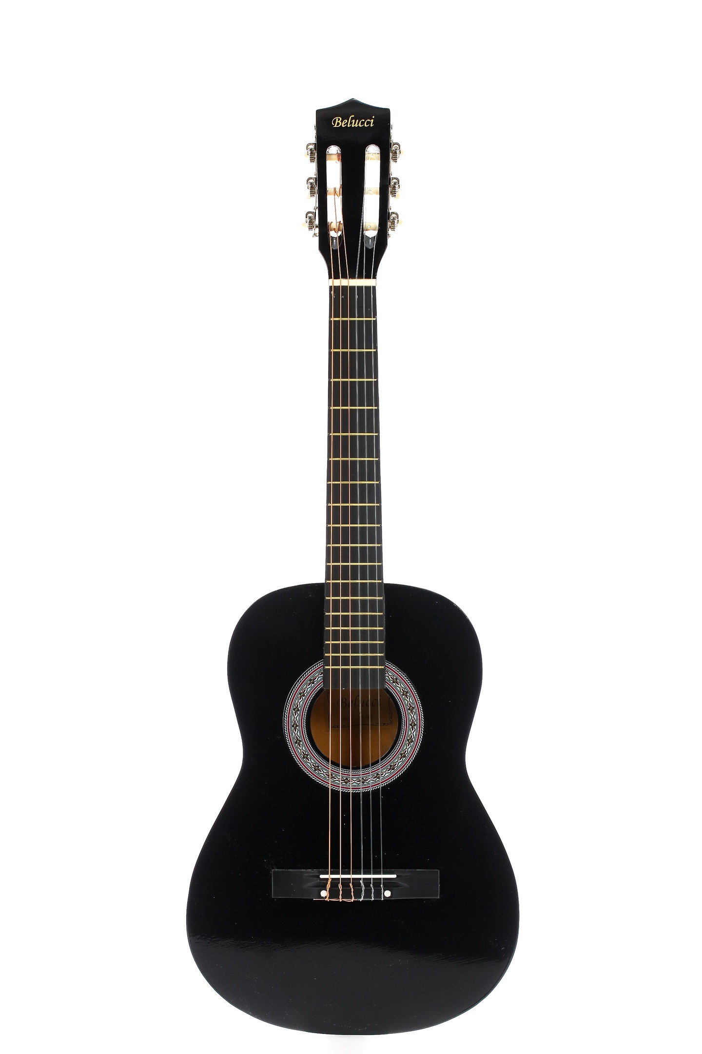 Классическая гитара с анкером,глянцевая,черная.Липа 3/4 (36 дюйма) Belucci BC3605 BK