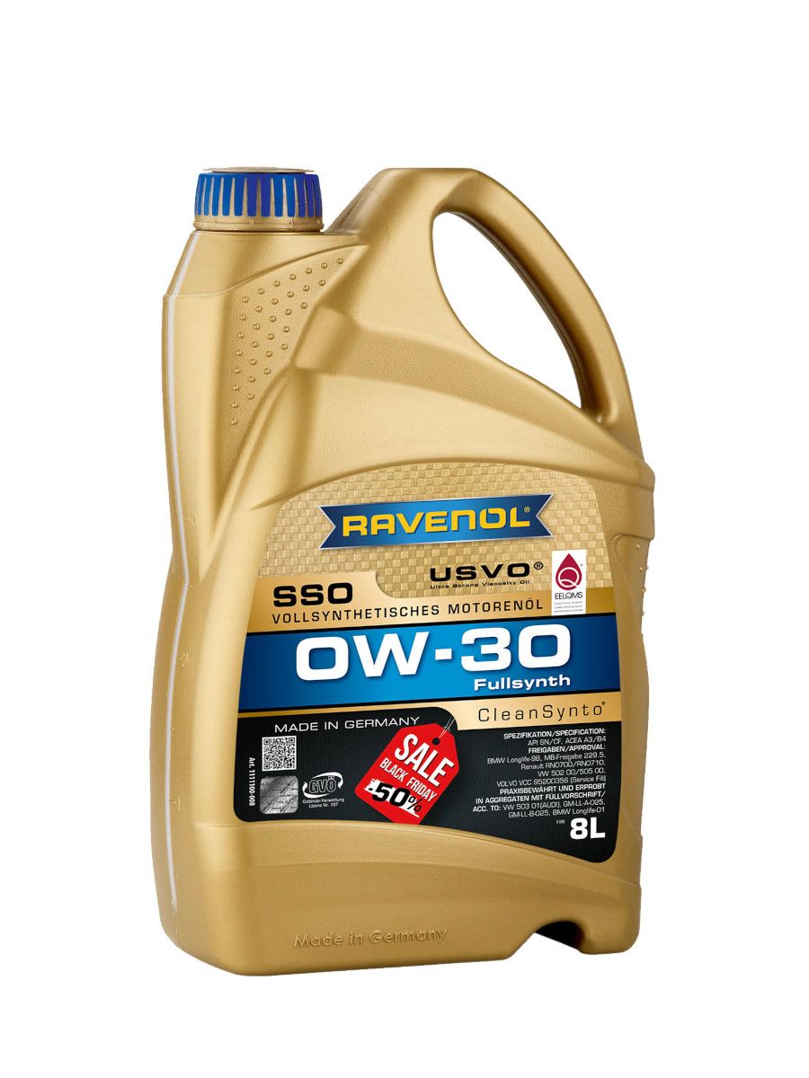 

Моторное масло Ravenol SSO 0W30 8 л, SSO