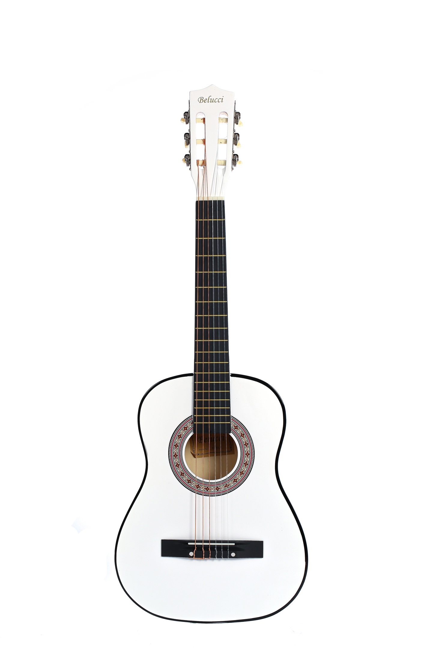 Классическая гитара глянцевая белая Липа 1/2 (34 дюйма) Belucci BC3405 WH