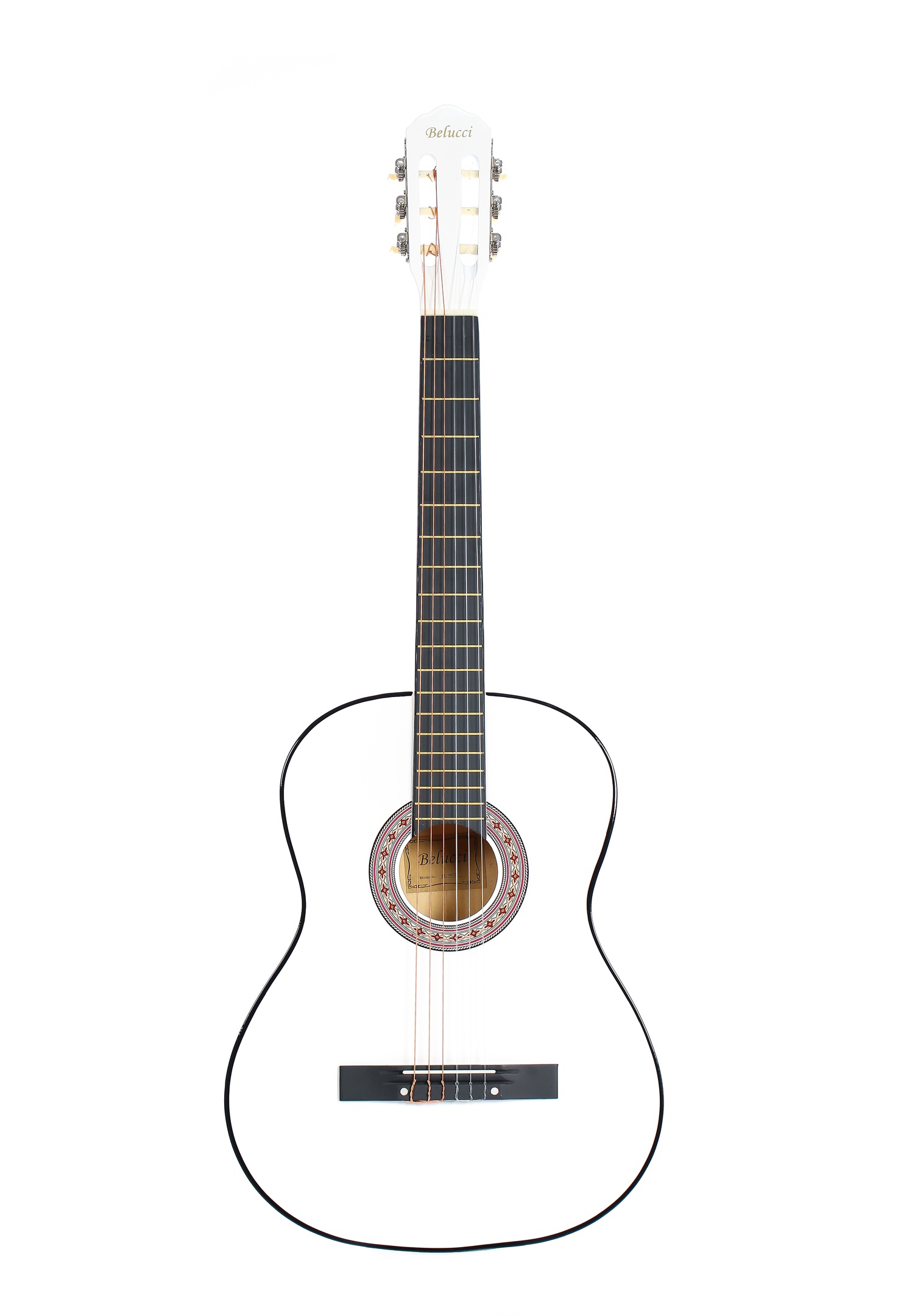 фото Классическая гитара с анкером,глянцевая,белая.липа 4/4 (39 дюйм) belucci bc3905 wh