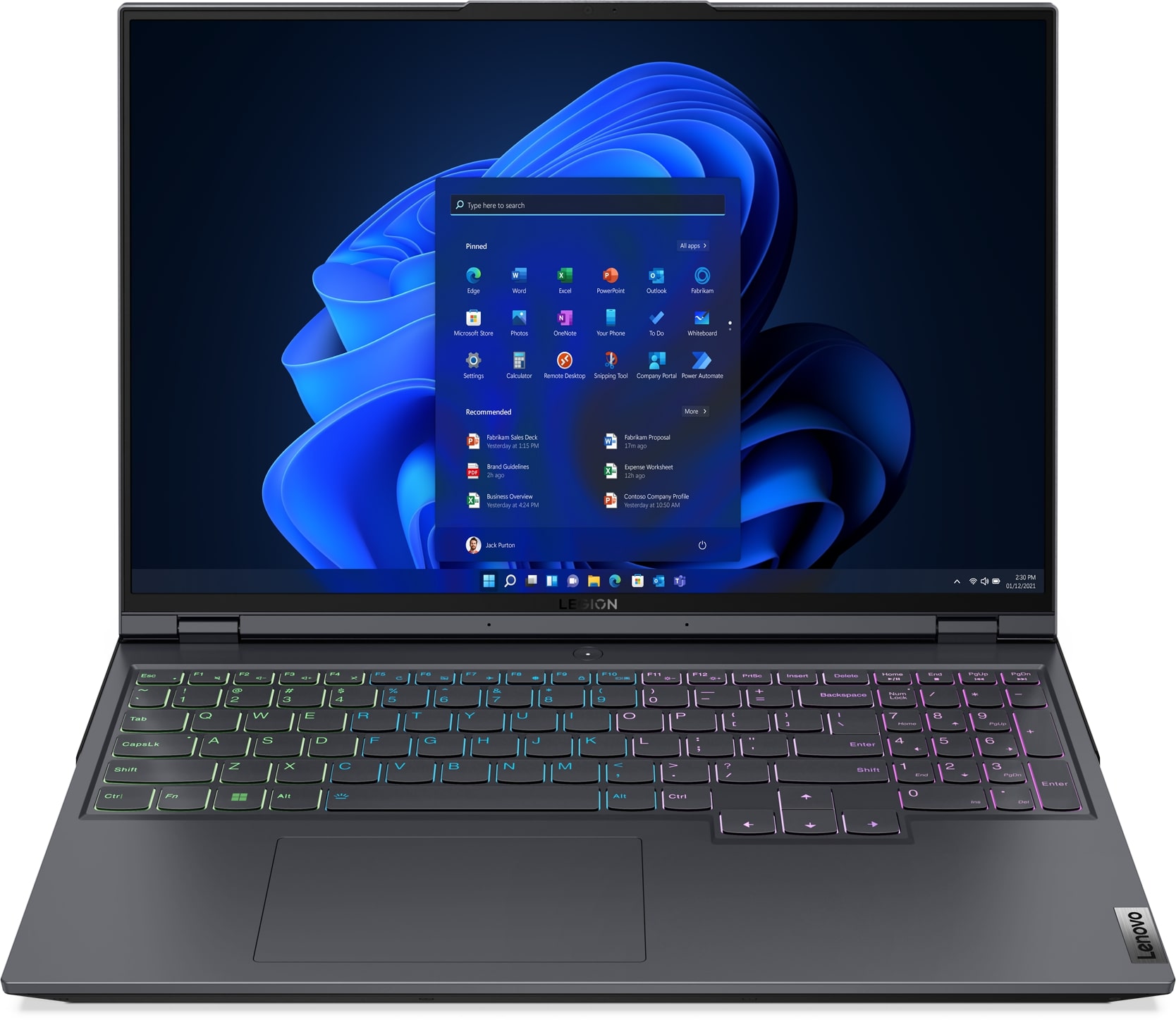 Ноутбук Lenovo Legion Slim 7 Gen черный (82K800GXRK)