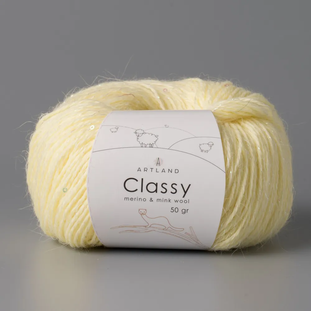 

Пряжа Artland Classy 5 мотков 240 м, 50 гр, цвет 07 светло-желтый, classy5 NL