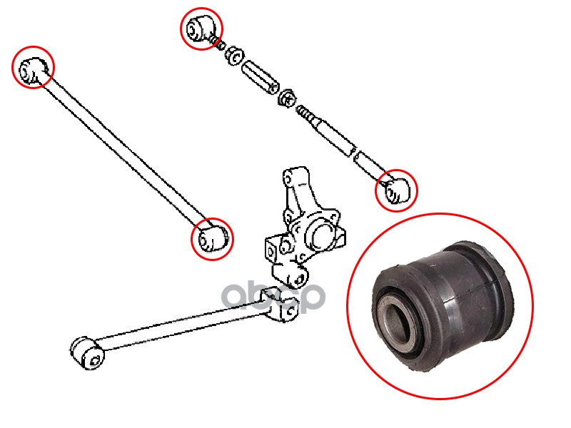 фото Сайлентблок заднего поперечного рычага toyota camry/vista 90-94 sat арт. st4872512200