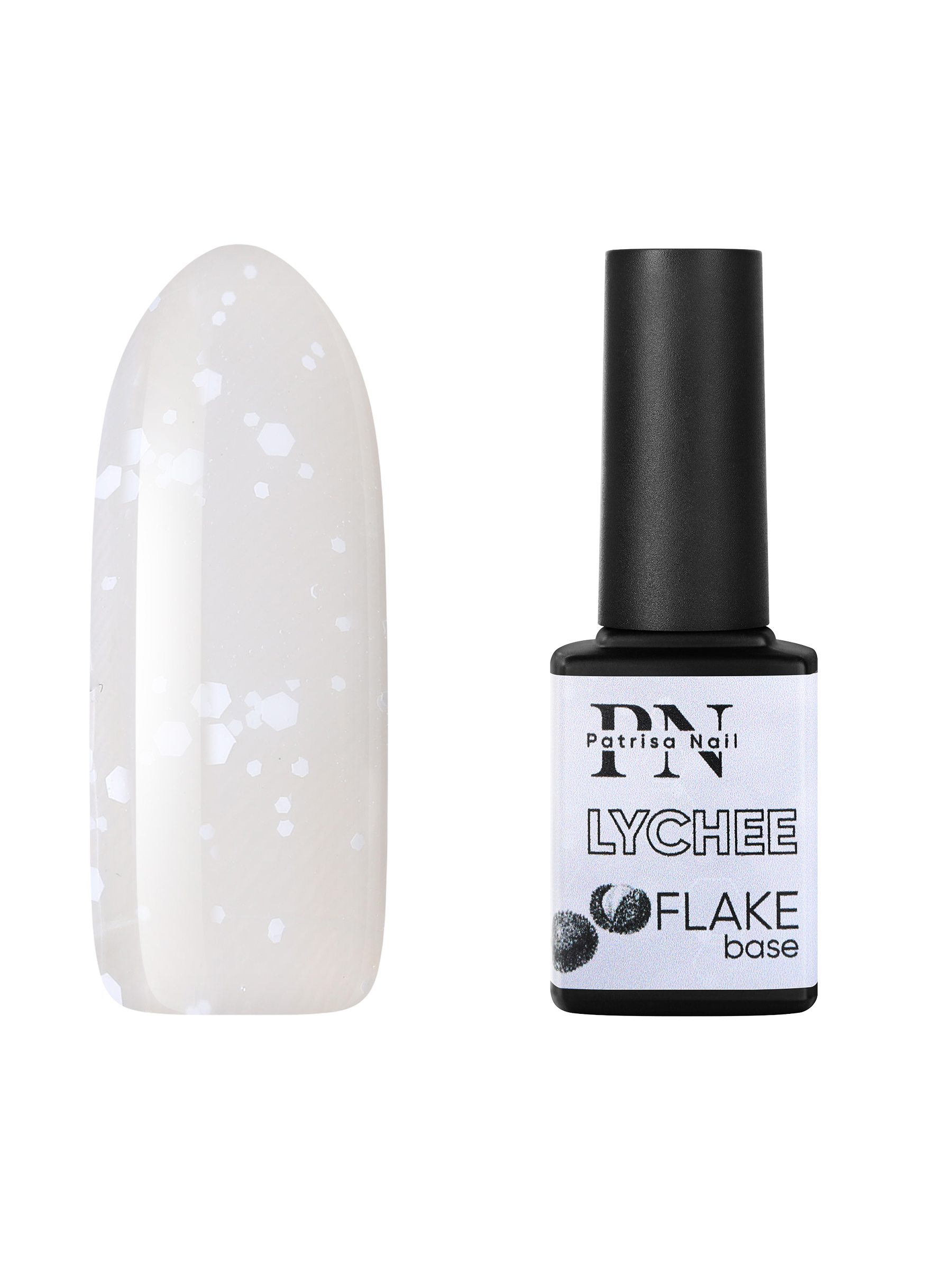 База для гель-лака Patrisa Nail FLAKE base Lychee камуфлирующая, с конфетти, 12 мл patrisa nail каучуковая база прима