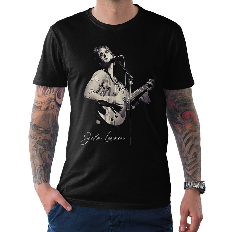 

Футболка мужская Dream Shirts Джон Леннон 999853222 черная M, Джон Леннон 999853222