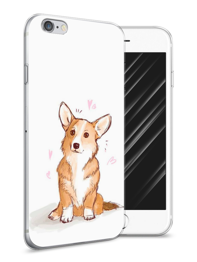 

Чехол Awog на Apple iPhone 6 / Айфон 6 "Корги любовь", Разноцветный, 10450-1