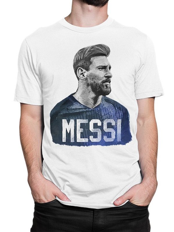 

Футболка мужская DreamShirts Studio Футболист Лионель Месси FOT-20923-2 белая L, Белый, Футболист Лионель Месси FOT-20923-2