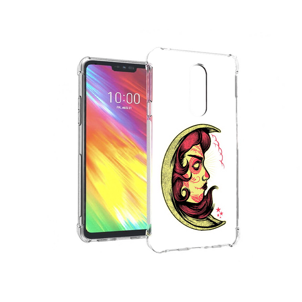 

Чехол MyPads Tocco для LG G7 желтый полумесяц с лицом девушки (PT124618.72.346), Прозрачный, Tocco