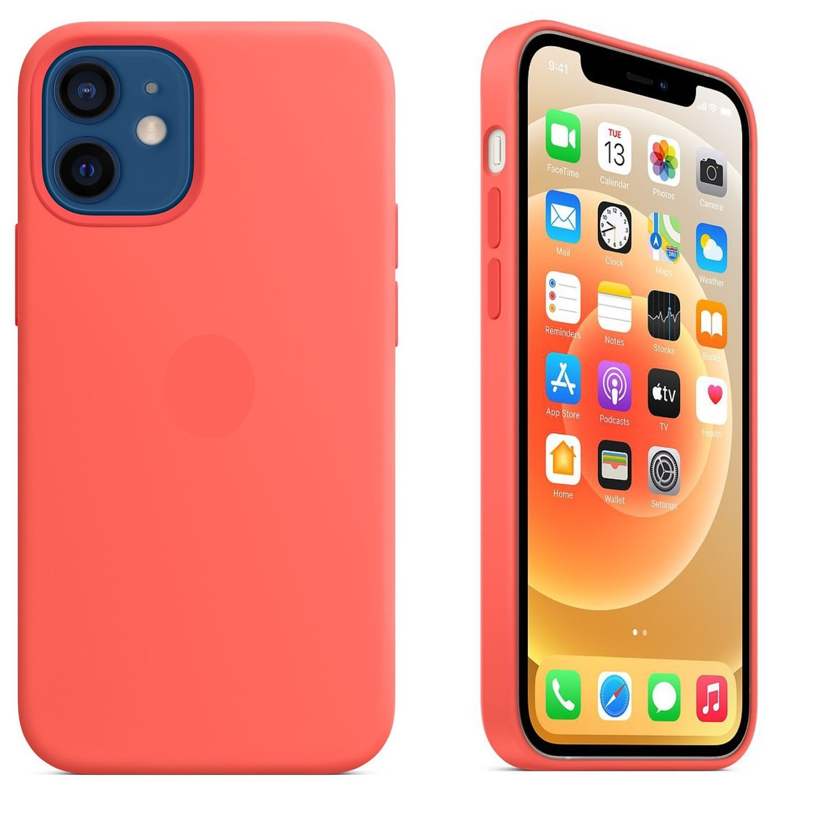 фото Hакладка silicone case для iphone 12 pro max, ярко-розовый