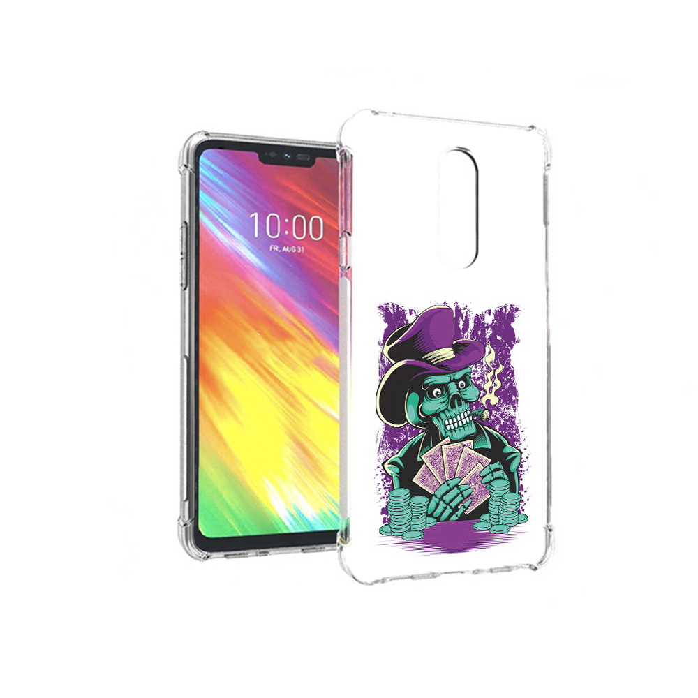 

Чехол MyPads Tocco для LG G7 зеленый череп с картами (PT124618.72.361), Прозрачный, Tocco