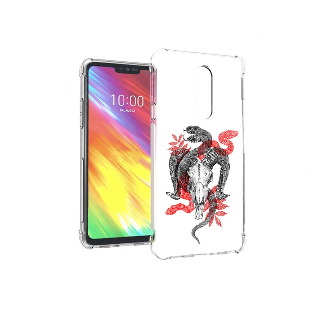 

Чехол MyPads Tocco для LG G7 змея в черепе рисунок (PT124618.72.365), Прозрачный, Tocco