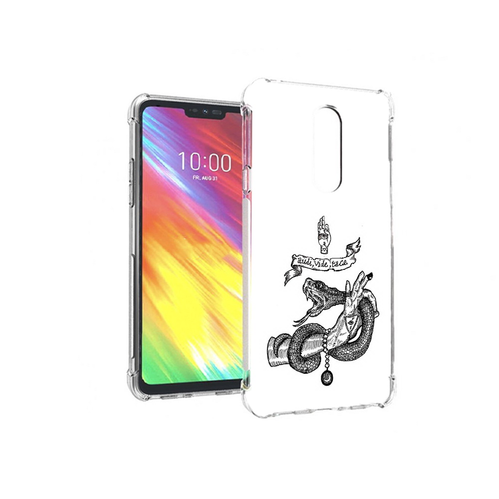 

Чехол MyPads Tocco для LG G7 змея на руке рисунок (PT124618.72.366), Прозрачный, Tocco