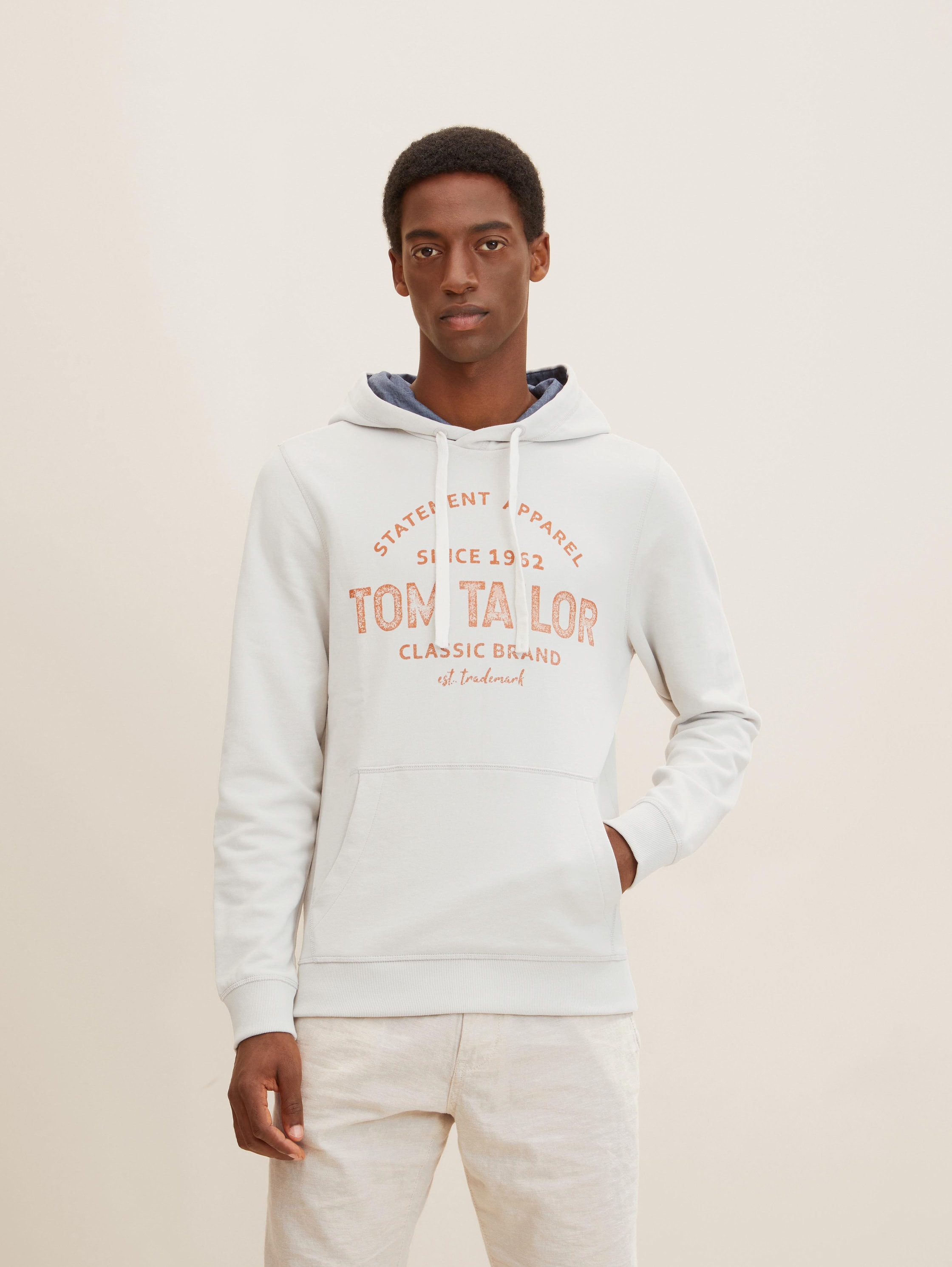 

Худи мужское TOM TAILOR 1032914 серое 3XL, 1032914