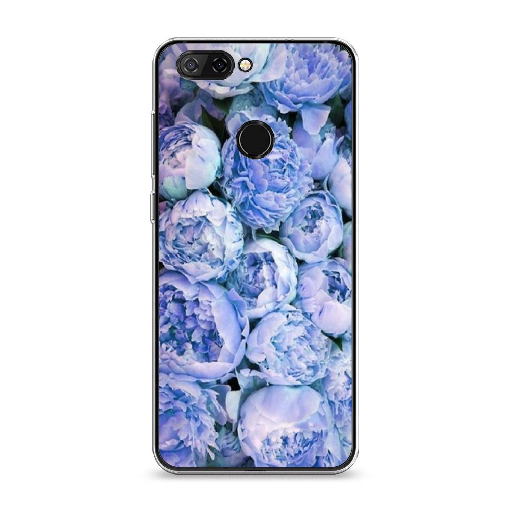 

Чехол Awog на ZTE Blade V9 / ЗТЕ Блэйд V9 "Пионы голубые", Разноцветный, 132450-8