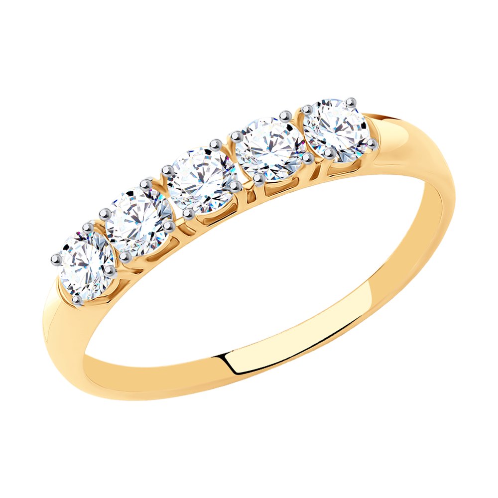 

Кольцо из золота р. 17 ЯХОНТ Ювелирный 145796, Swarovski, 145796
