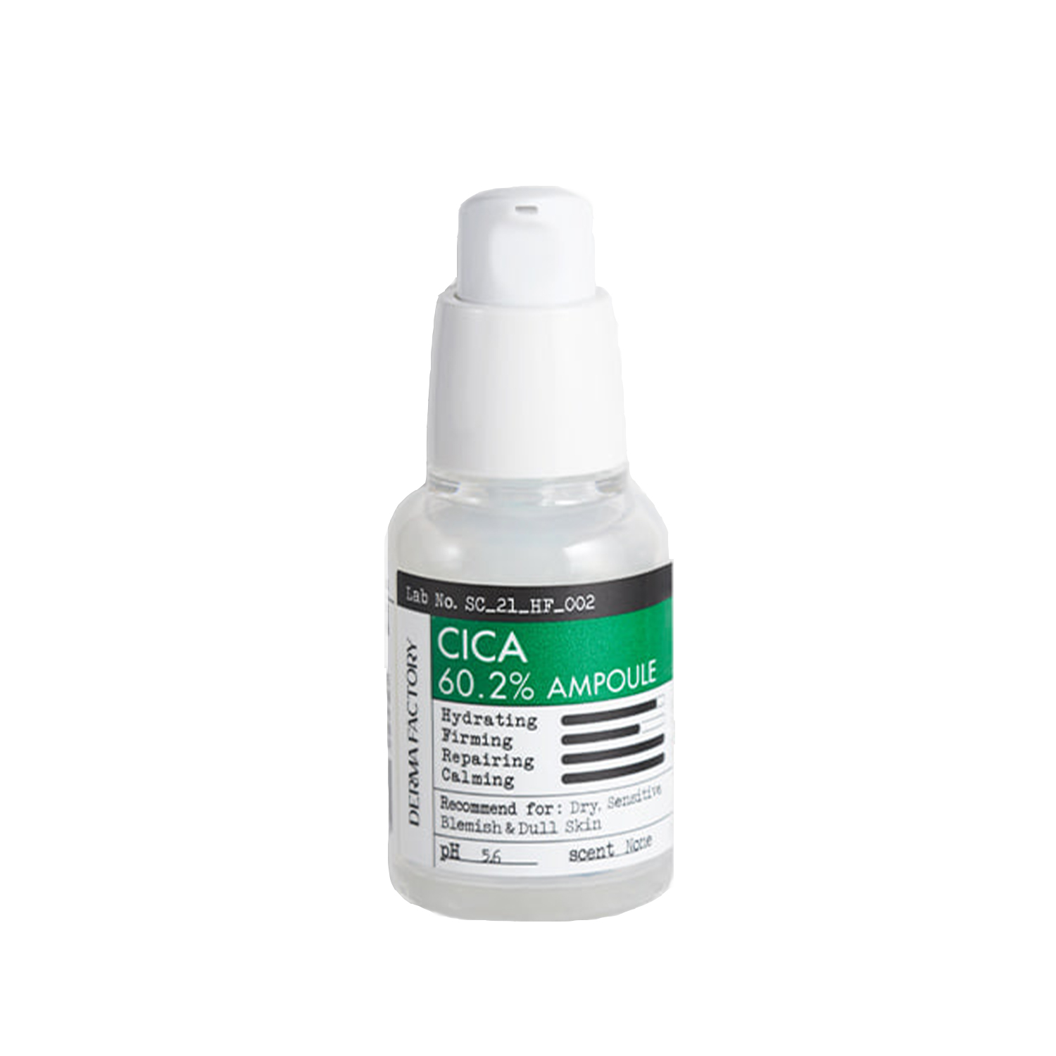 Ампула для лица Derma Factory увлажняющая с экстрактом центеллы Cica 602% ampoule 30мл derma factory косметический порошок 100% ниацинамида niacinamide powder 9