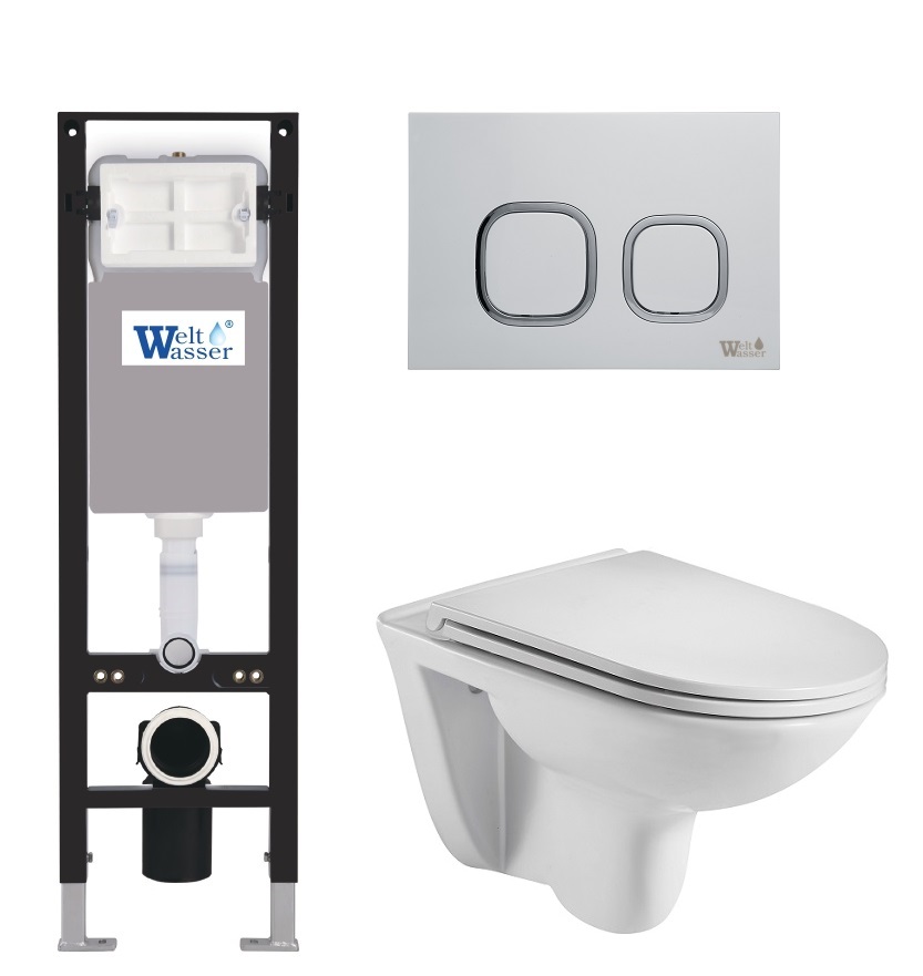 

Унитаз с инсталляцией WeltWasser AMBERG 350 + BAARBACH 004 GL-WT + AMBERG RD-MT CR