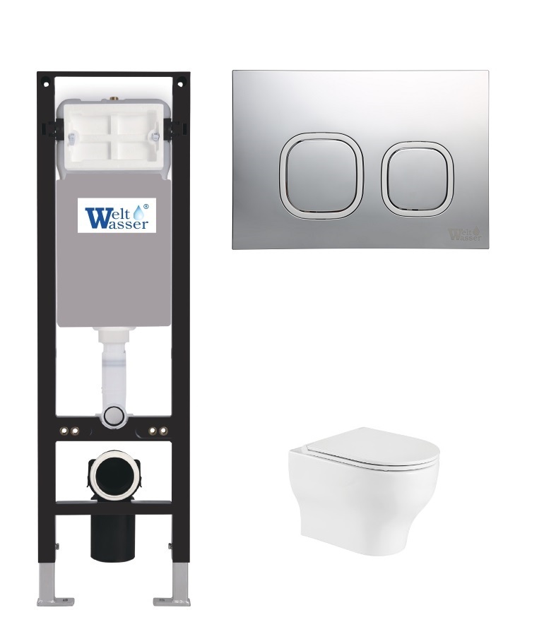 

Комплект унитаз с инсталляцией WeltWasser AMBERG 350 + ERLENBACH 004 GL-WT + AMBERG RD-CR