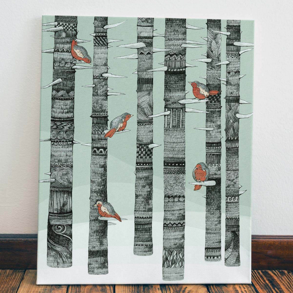 

Картина Red Panda Снегири40x60