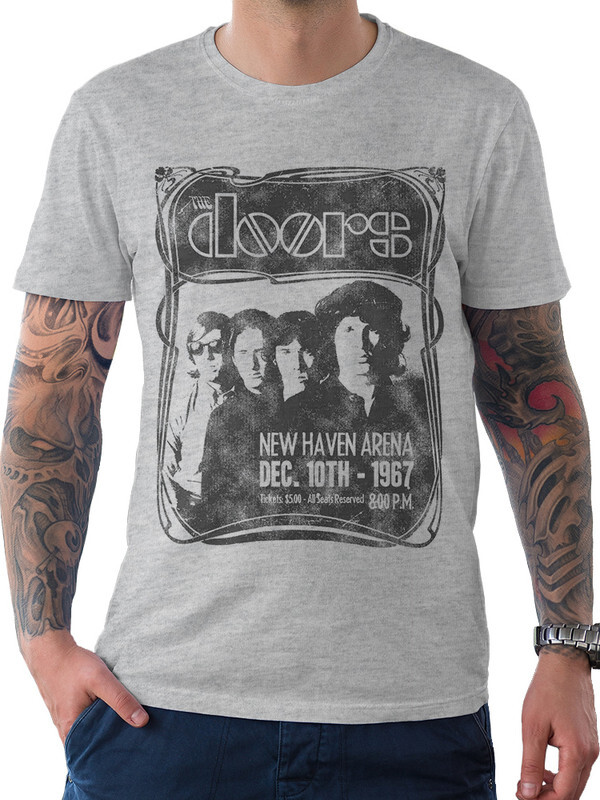 фото Футболка мужская dream shirts the doors - джим моррисон серая 3xl